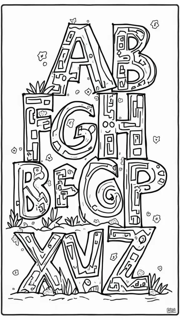 Alphabet Lore a Coloring Pages